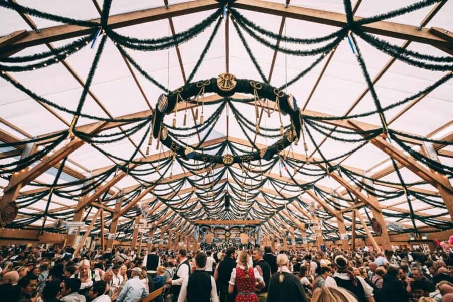 Munich: Oktoberfest Big Beer Tent Evening including table reservation - Seeing Oktoberfest before sitting down