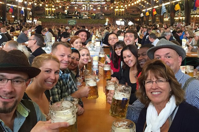 Oktoberfest Tour with table and unlimited beer - Inside the tent: food, music, and the big beer service